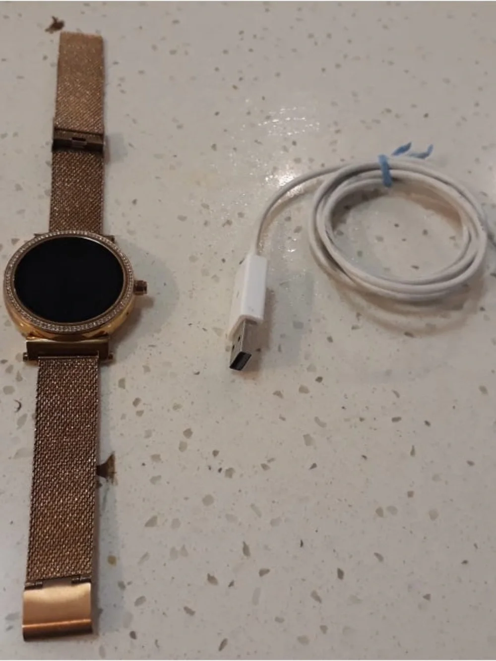 Google Rose Gold Smartwatch with Mesh Band